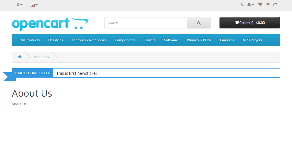 Featured image for News Ticker Opencart Module for free Opencart 2