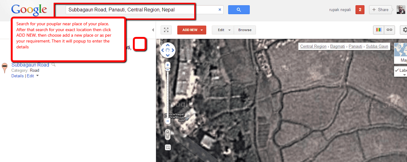 add your location to google map