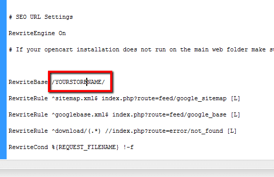 Make url redirect in opencart at localhost
