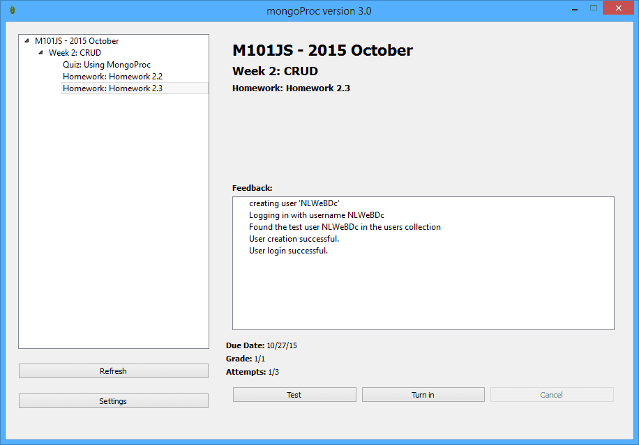Featured image for The solution Homework 2.3 M101JS: MongoDB for Node.js Developers