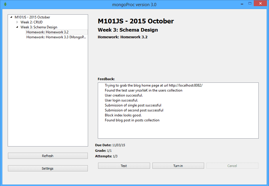 Featured image for The solution Homework 3.2 M101JS: MongoDB for Node.js Developers