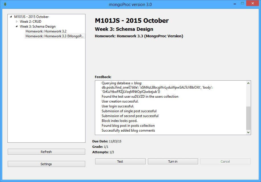 Featured image for The solution Homework 3.3 M101JS: MongoDB for Node.js Developers