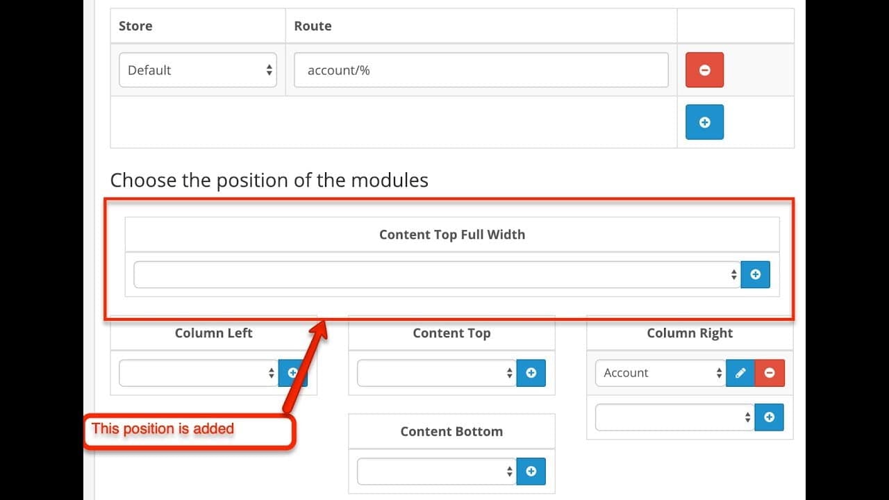 Featured image for Adding a new position for different layout in OpenCart 2.2 like full width
