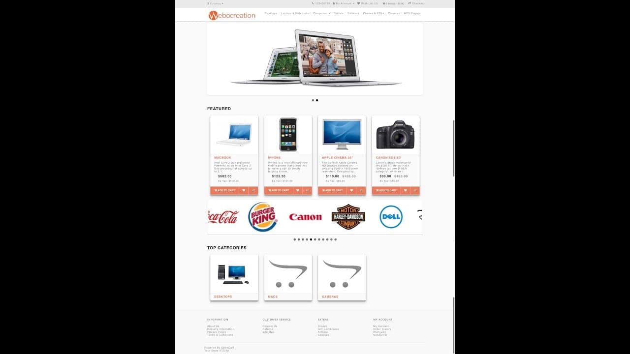 Featured image for Opencart 3 theme free, download and documentation