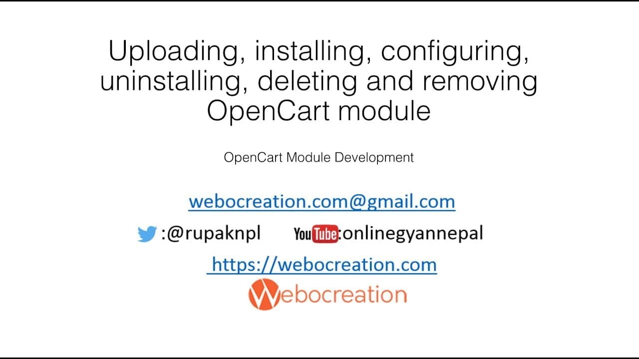 Featured image for Install, configure, uninstall, remove OpenCart module video tutorial guide
