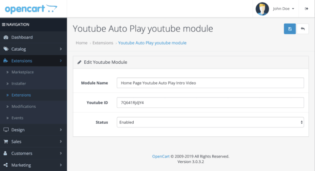 Featured image for Youtube video to show  with autoplay, Free Opencart module or extensions