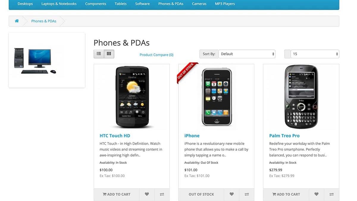 Featured image for Out of Stock Sold out label, Out of Stock button Opencart 3 module for free