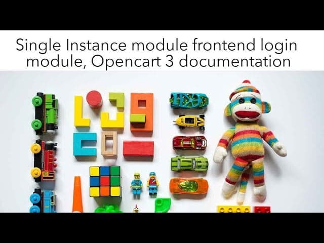 Featured image for Single Instance module frontend login module, Opencart 3 documentation