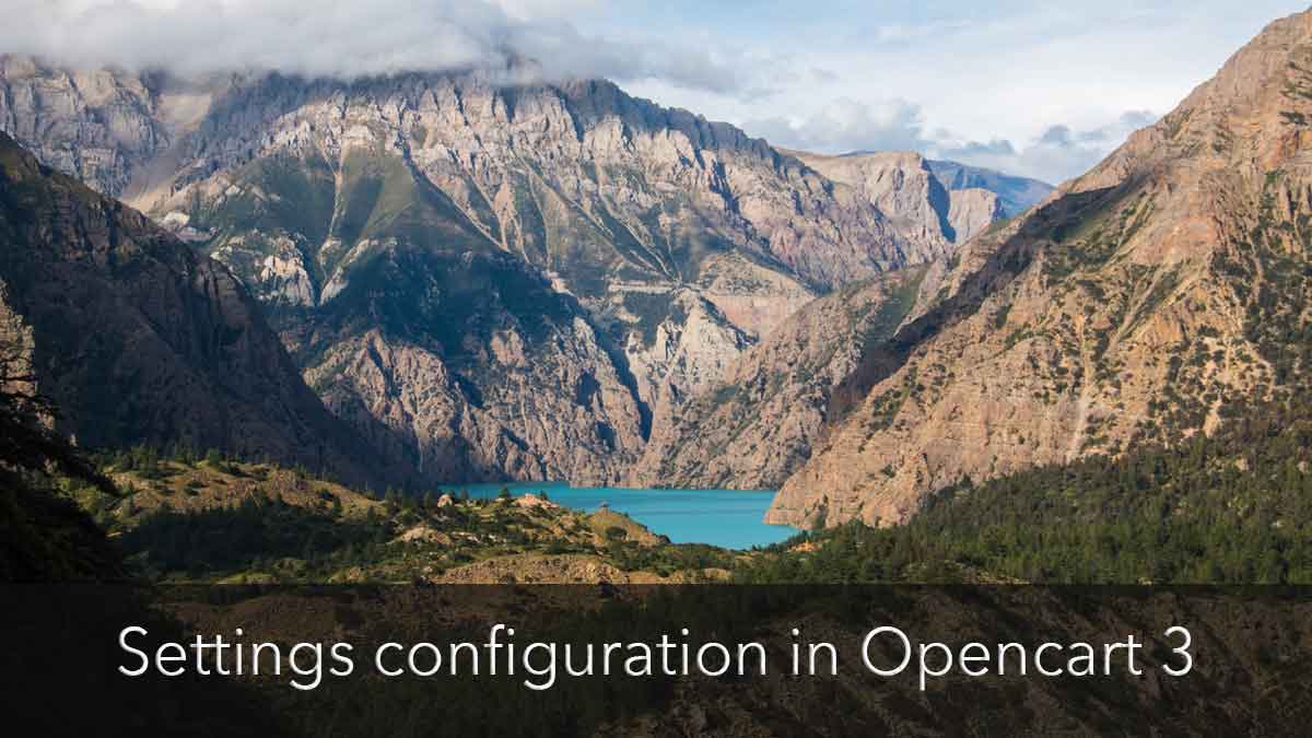 Settings configuration in Opencart 3
