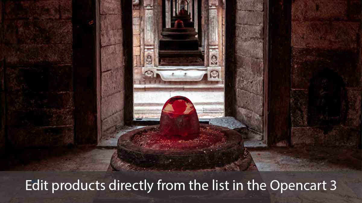 Edit products directly from product list