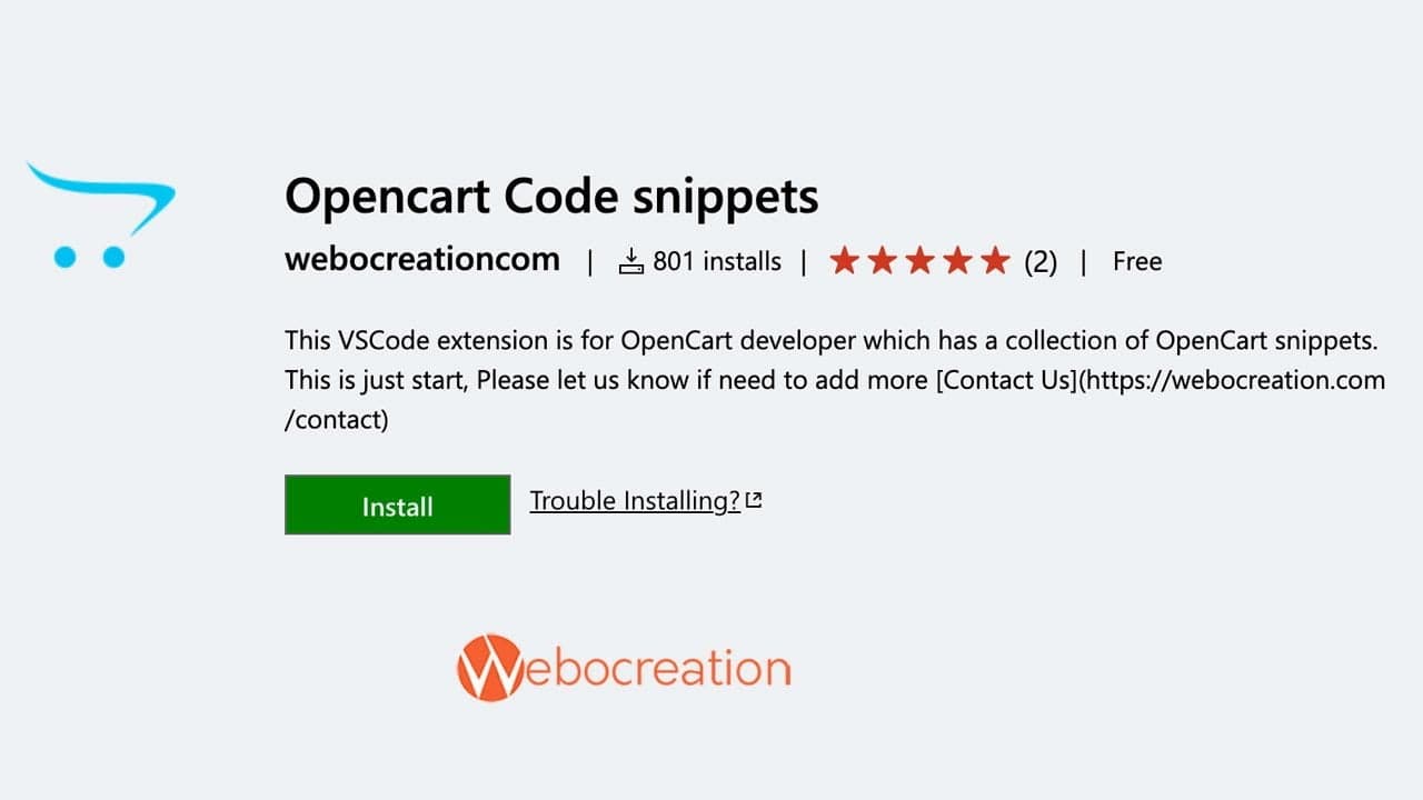 Opencart code snippets