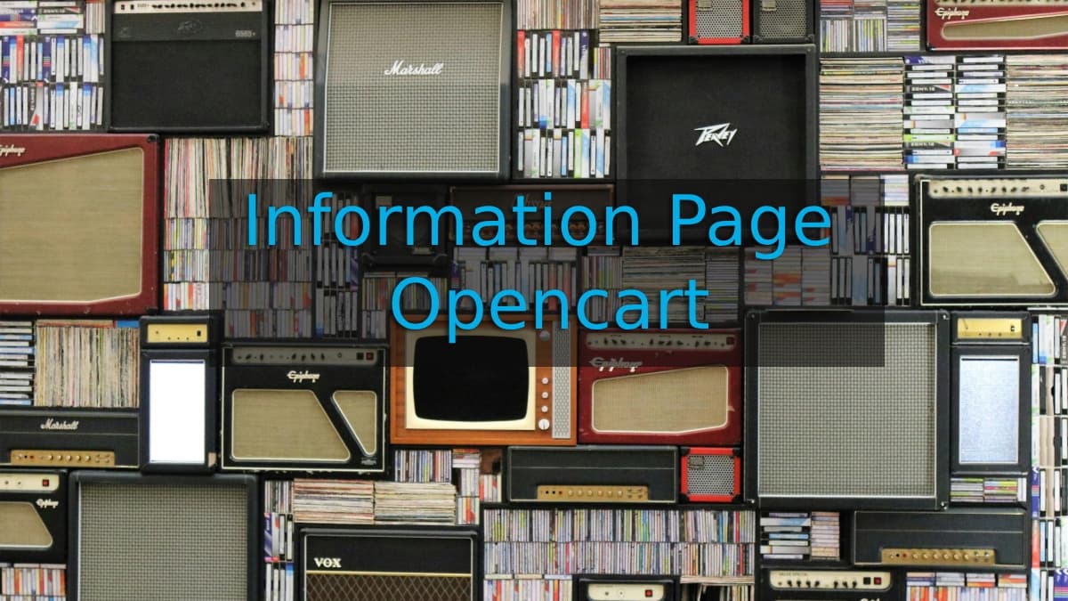 Information Page Opencart