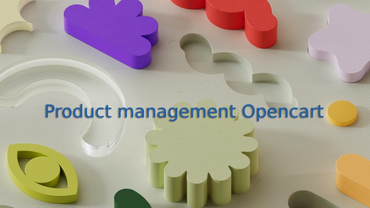 Product management opencart