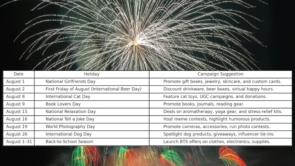 August Holidays